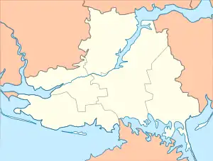 Dzharylhach is located in Kherson Oblast