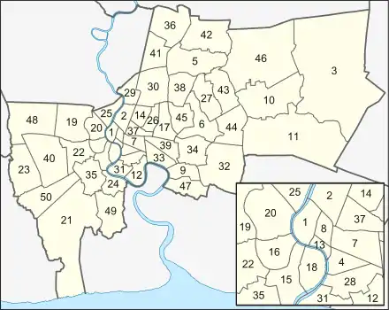 A map of Bangkok