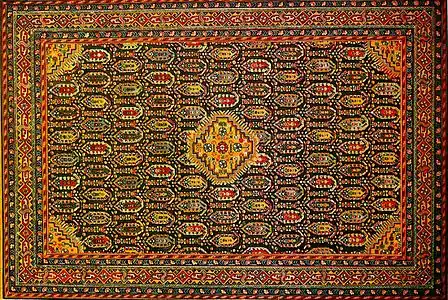 Buta on Azerbaijani carpet made in the 18th century, in Baku