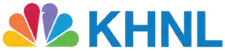 The NBC peacock next to the letters K H N L in a sans serif in blue.