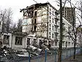 Demolition of panel Khrushchevka in Moscow, Russia in 2008