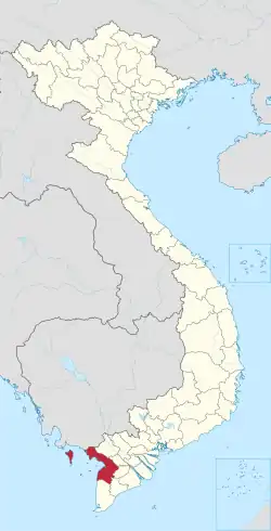 Location of Kiên Giang within Vietnam