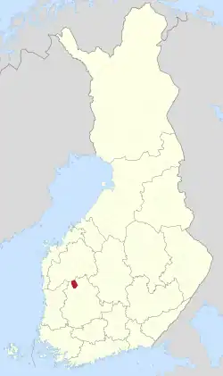 Location of Kihniö in Finland