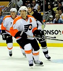 Kimmo Timonen played seven seasons for the Flyers.