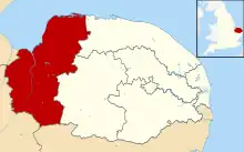 Shown within Norfolk