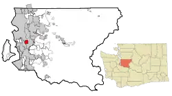 Location of Bryn Mawr-Skyway, Washington