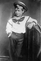 Boy wearing a sailor suit