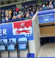 The Fox and Cinqefoil proposal on display by Leicester City fans at the King Power Stadium