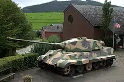 A German Tiger II tank in front of the December 44 Museum.