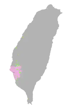   Location of the Kingdom of Tungning, and   settlements