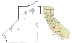 Location in Kings County and the state of California