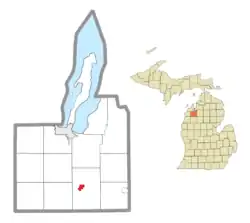 Location within Grand Traverse County