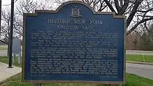 a picture of the marker with the other marker at the rest stop behind it