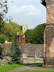 View of old church from the new one