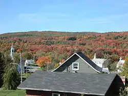 View of the village from the main route.