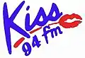 Kiss 94 FM logo from 1985 to 1989