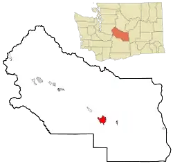 Location of Ellensburg, Washington