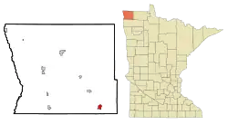 Location of Karlstad, Minnesota
