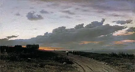 Evening View in a Village. Oryol gubernia, 1874