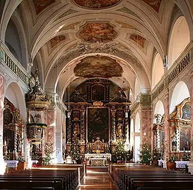 Interior of the monastery church