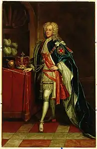 After Sir Godfrey Kneller, George II, King of England (1683-1760), ca. 1727–32, the monarch who issued the letters patent establishing the College of New Jersey, now Princeton University
