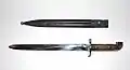 Knife bayonet m/1914 for m/1894-14 carbine (overall length 460 mm/18.1 in)