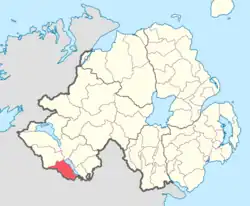 Location of Knockninny, County Fermanagh, Northern Ireland.