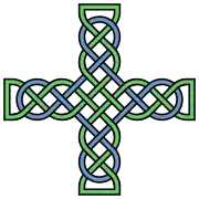 A basic form of a Celtic knotwork cross