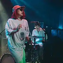 Knower performing at The Haunt, Brighton, England, 2018