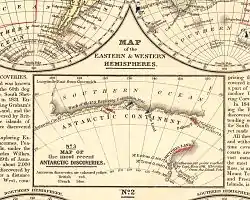 The known Antarctic region after the 1819–1843 period of intensive exploration.