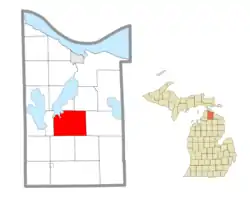 Location within Cheboygan County