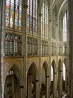 Choir of Cologne Cathedral, Rayonnant: Above the arcades almost all is large windows with fine tracery.