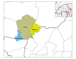 Provincial map of its departments