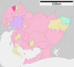 Location of Kōnan in Aichi Prefecture