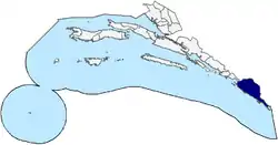 Location of Konavle within Dubrovnik-Neretva County