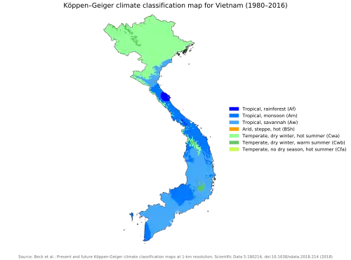 Image 26Vietnam map of Köppen climate classification zones (from Geography of Vietnam)