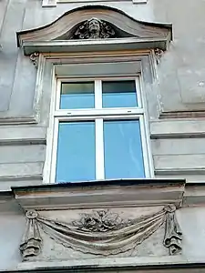 Adorned window before refurbishment