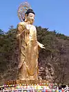 Golden Maitreya Statue of National Unification at Beopjusa