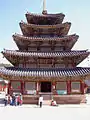 Beopjusa's five story wooden pagoda Palsangjeon