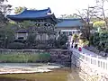 Lagoon, Bell/Drum Tower, Temple hall on the grounds of Naksansa