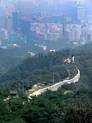 Fort wall overlooking Seoul