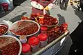 Food stall selling yangnyeom gejang (양념게장), marinated crabs in gochujang sauce (Korean chili pepper condiment).