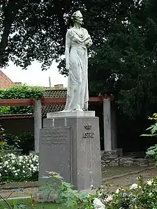 Statue of Astrid in a park at Kortrijk named for her
