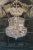 Schwarzenberg coat-of-arms made with bones
