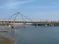 Kottapuram river, and bridge amidst some Chinese fishing nets