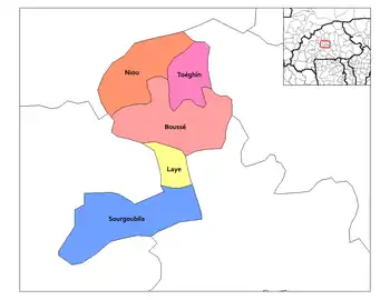 Toéghin Department location in the province