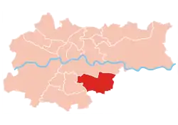 Location of Bieżanów-Prokocim within Kraków