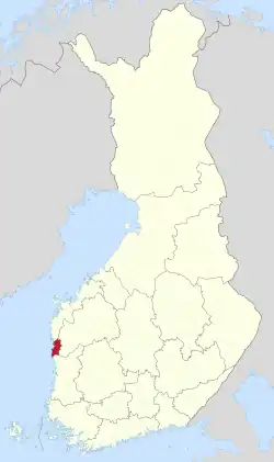 Location of Kristinestad in Finland