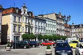 Historic townhouses at the Market Square