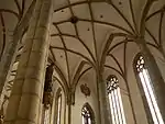 Interior of St Vitus Church in Český Krumlov, after 1407